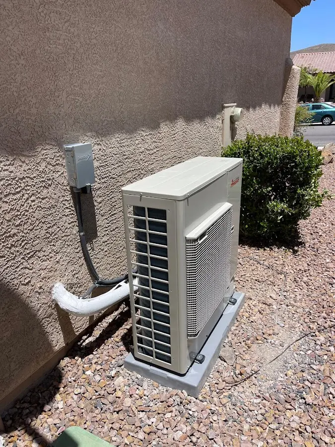 Residential air conditioning condenser unit in Worcester